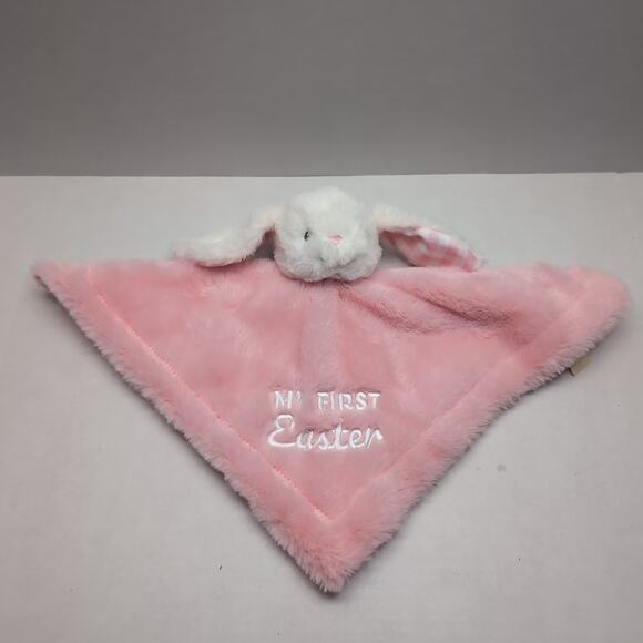 MTY International My First Easter Lovey Rattle Security Blanket Baby Plush Pink - Picture 2 of 8